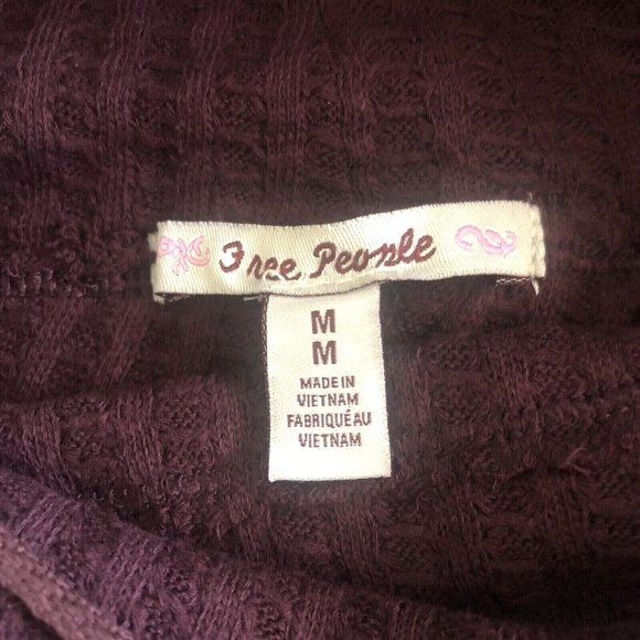 Free People NWT Juicy Long Sleeve Cowl Neck Thermal Shirt M Color: Date Night - Picture 5 of 11